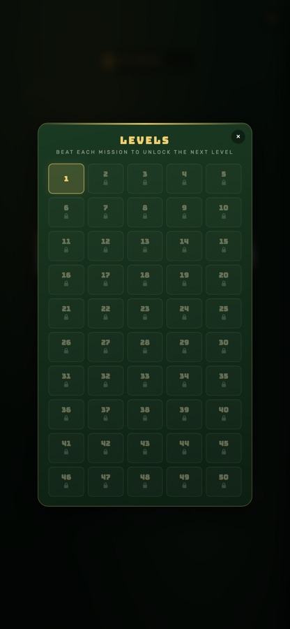 Campaign level select with star ratings